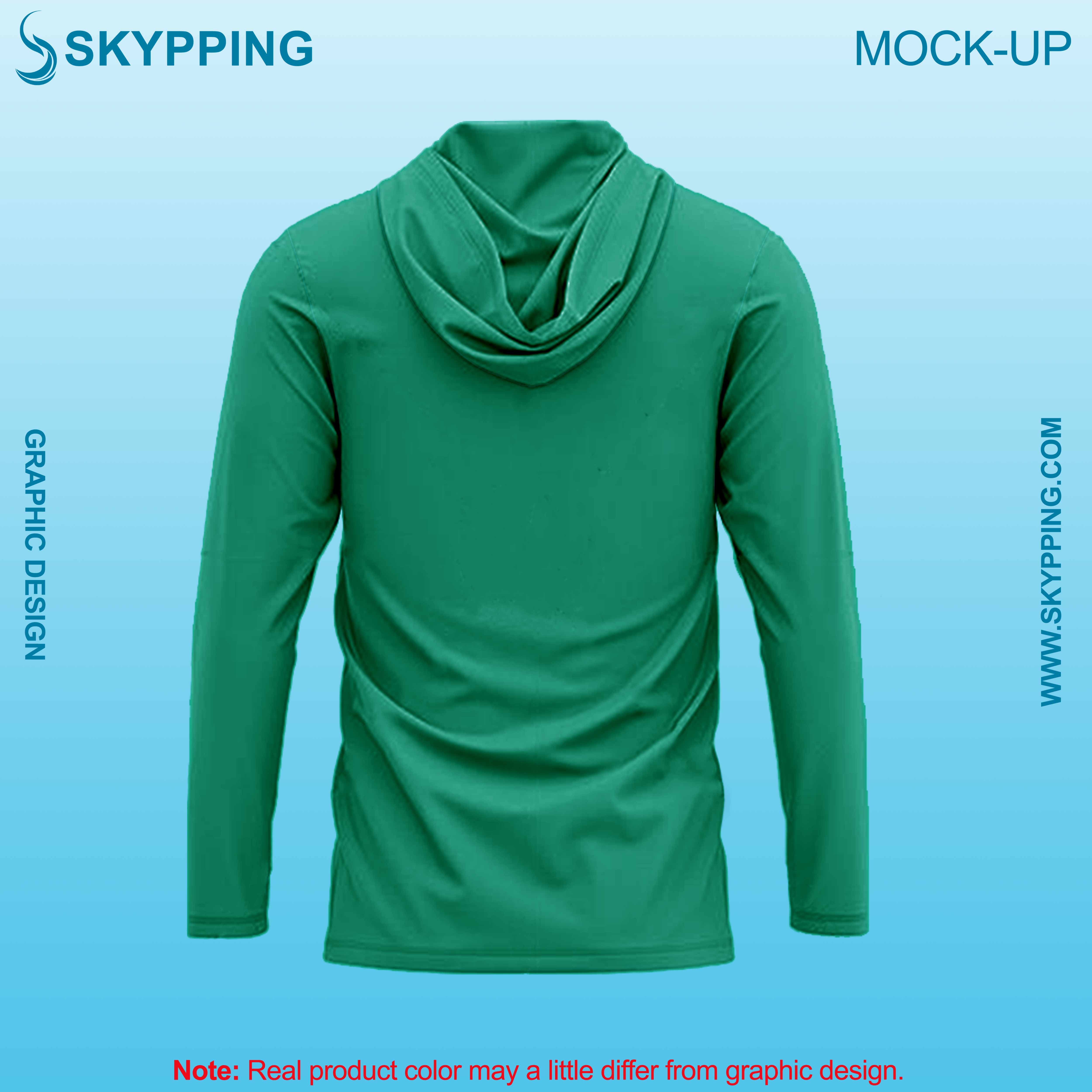 Hooded Long sleeve set-in style round neck t-shirts for men